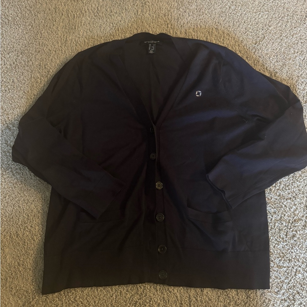 Lands’ End chase bank uniform cardigan